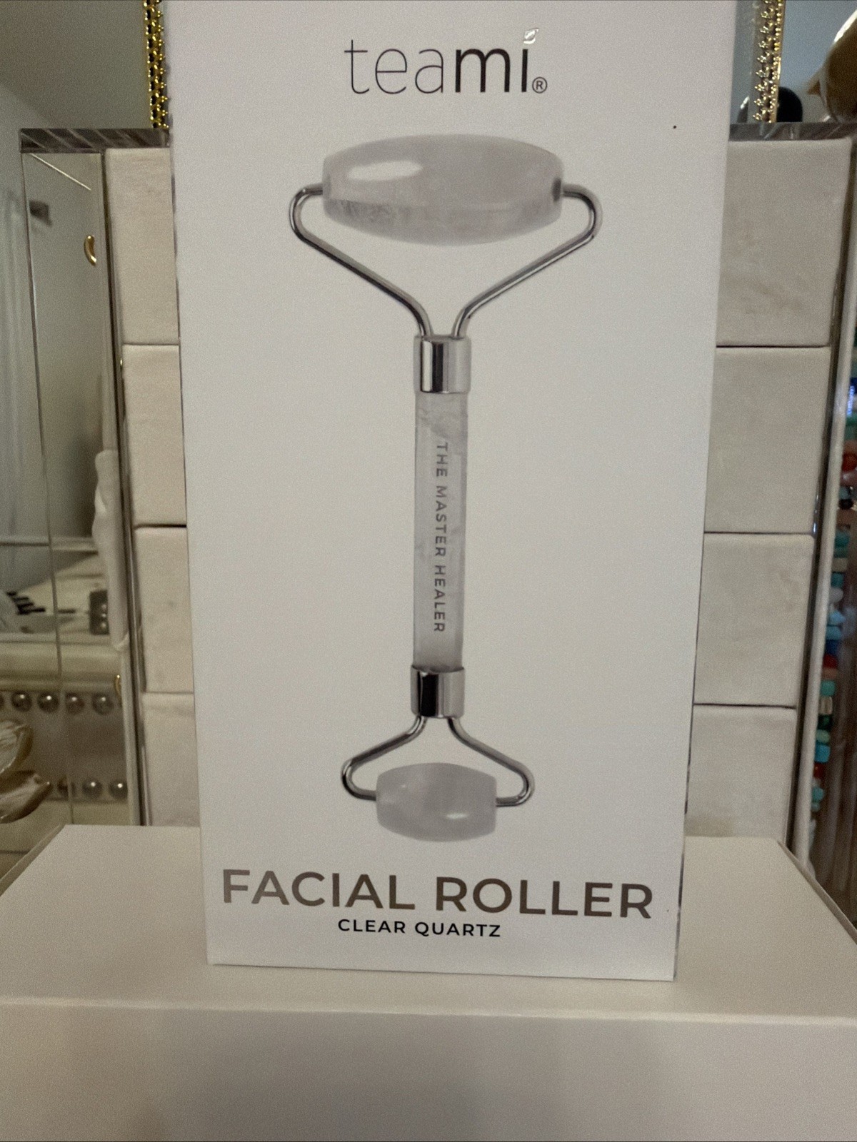 Teamiblends Facial Roller The Master Healer Clear Quartz