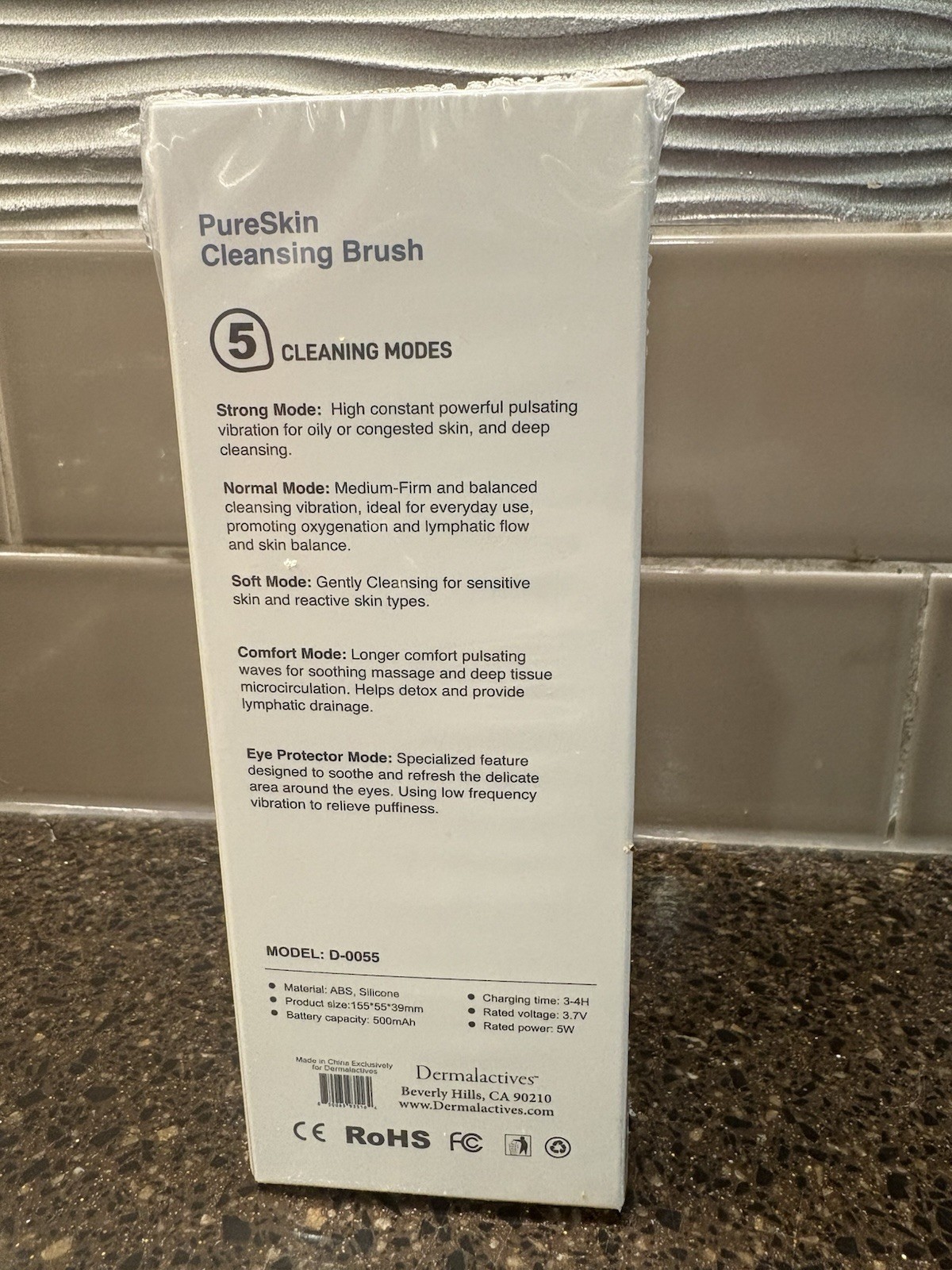 Dermalactives PureSkin Cleansing Brush – Light Blue —- Never used. Sealed Box