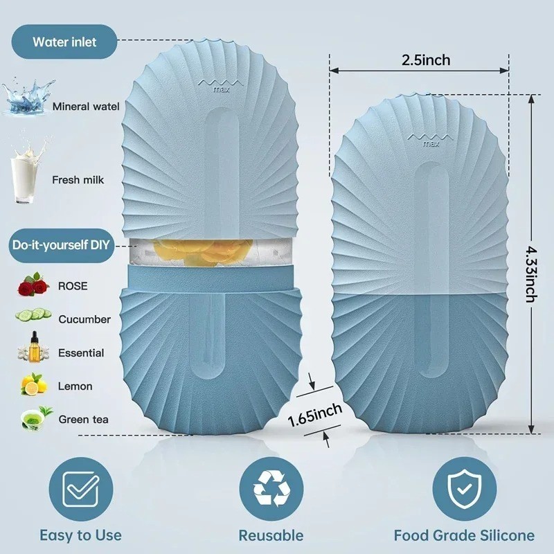 Ice Face Roller Silicone Ice Mold Facial Massager Puffiness Remover