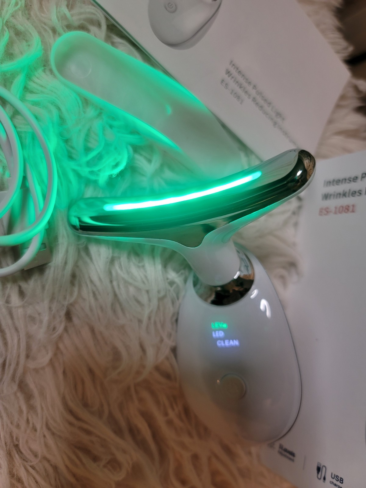 Pulsed Light Wrinkle Reducing Device ES-1081 USB Charge LED 3-Level Adjustment
