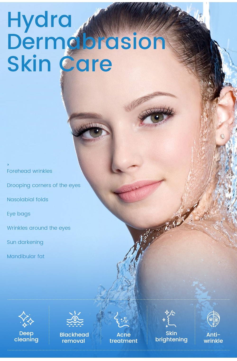 6 in 1 Facial Cleaning Skin brightening Acne Blackhead Removal beauty Machine