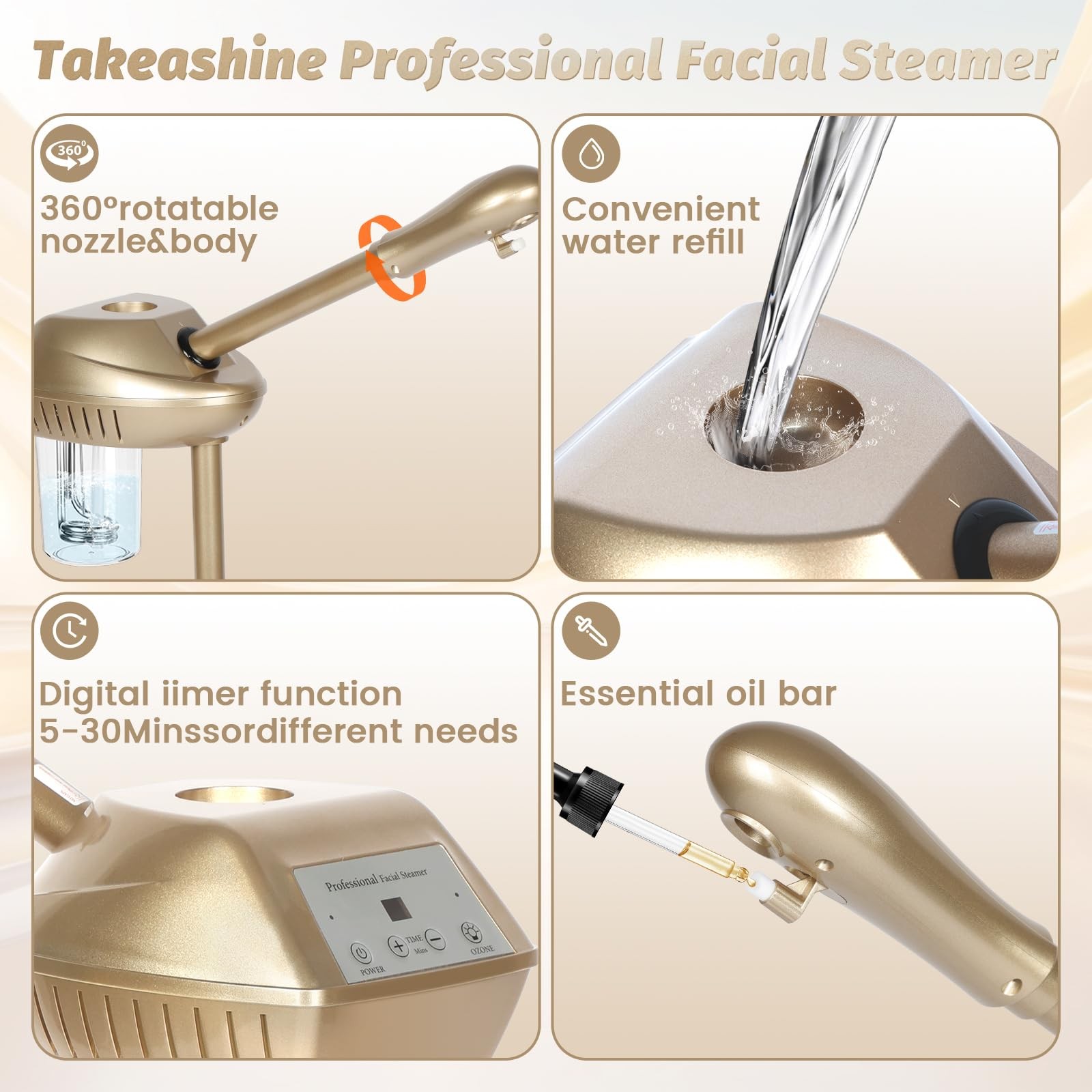 Facial Steamer, Face Steamer with More Steam for Deep Cleansing and Hydration…