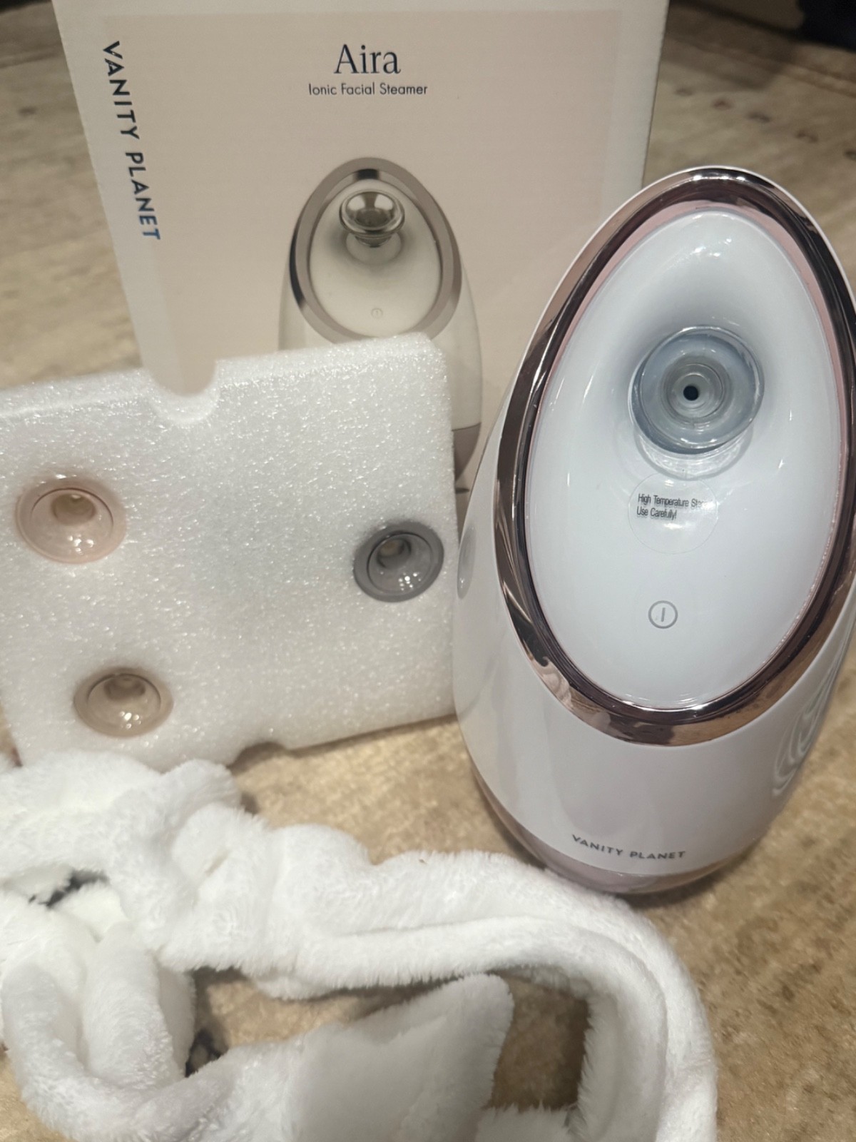 Ionic Facial Steamer Vanity Planet Silver Cleanses and Moisturizes