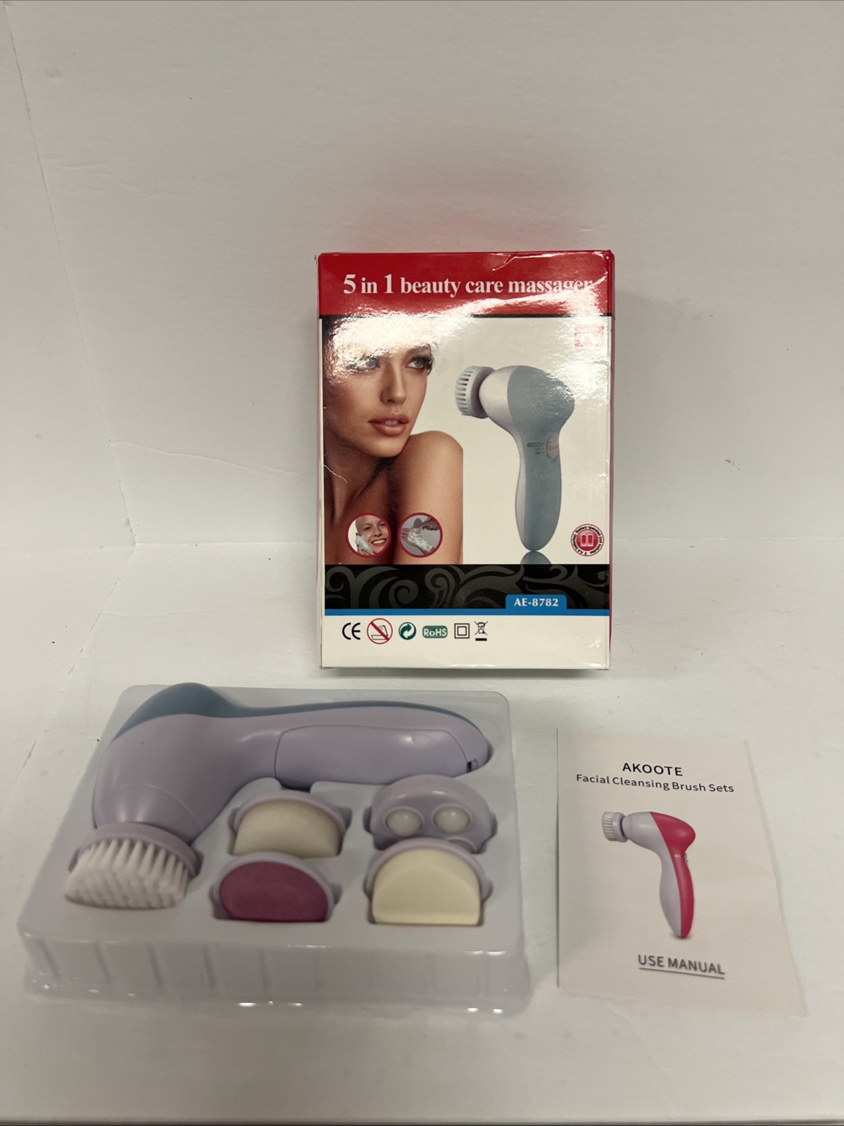 5 In 1 Facial Cleansing Brush Massager Set AE-8782 Face Care Kit