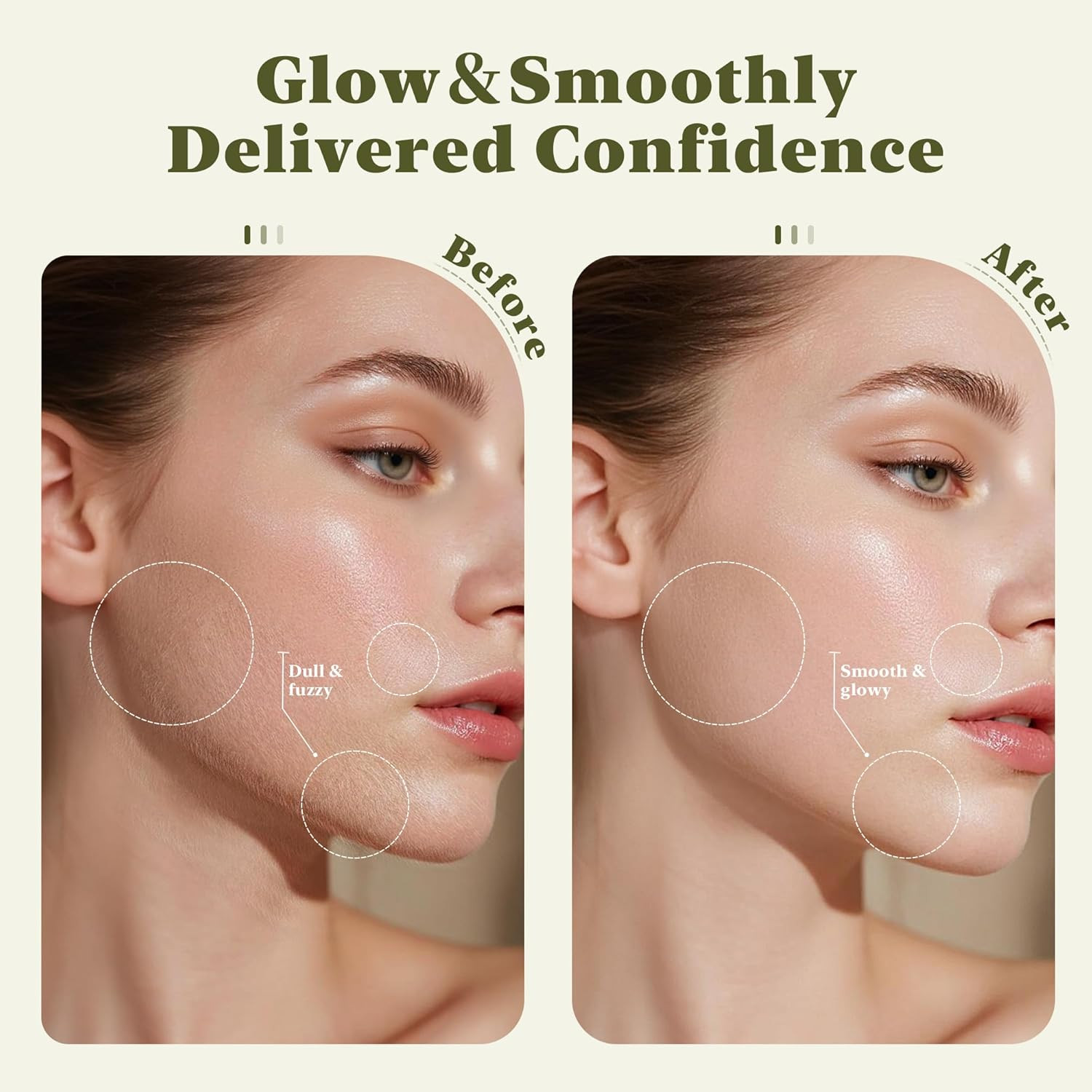 Dermaplaning Tool for Face, Dermaplane Razor for Women Face LED Light Facial Exf
