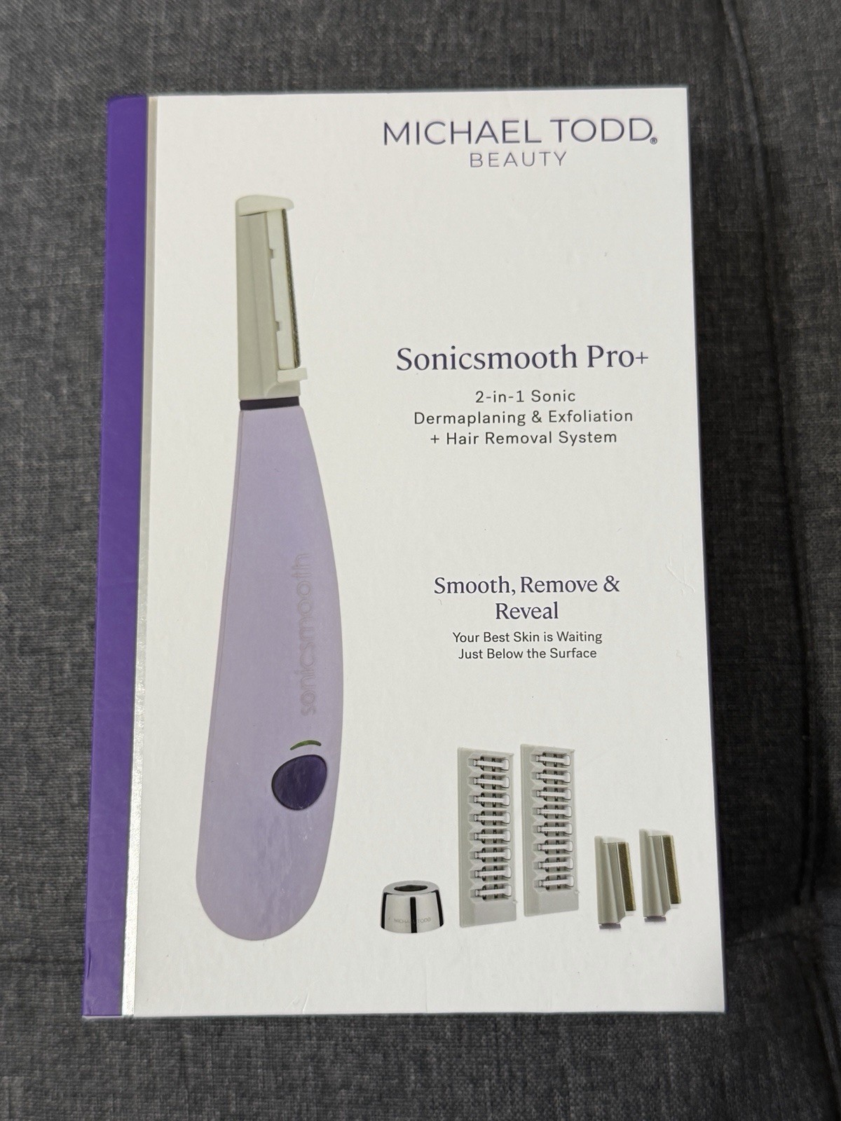 Michael Todd Beauty Sonicsmooth Pro+ Sonic Dermaplaning System – Color Purple