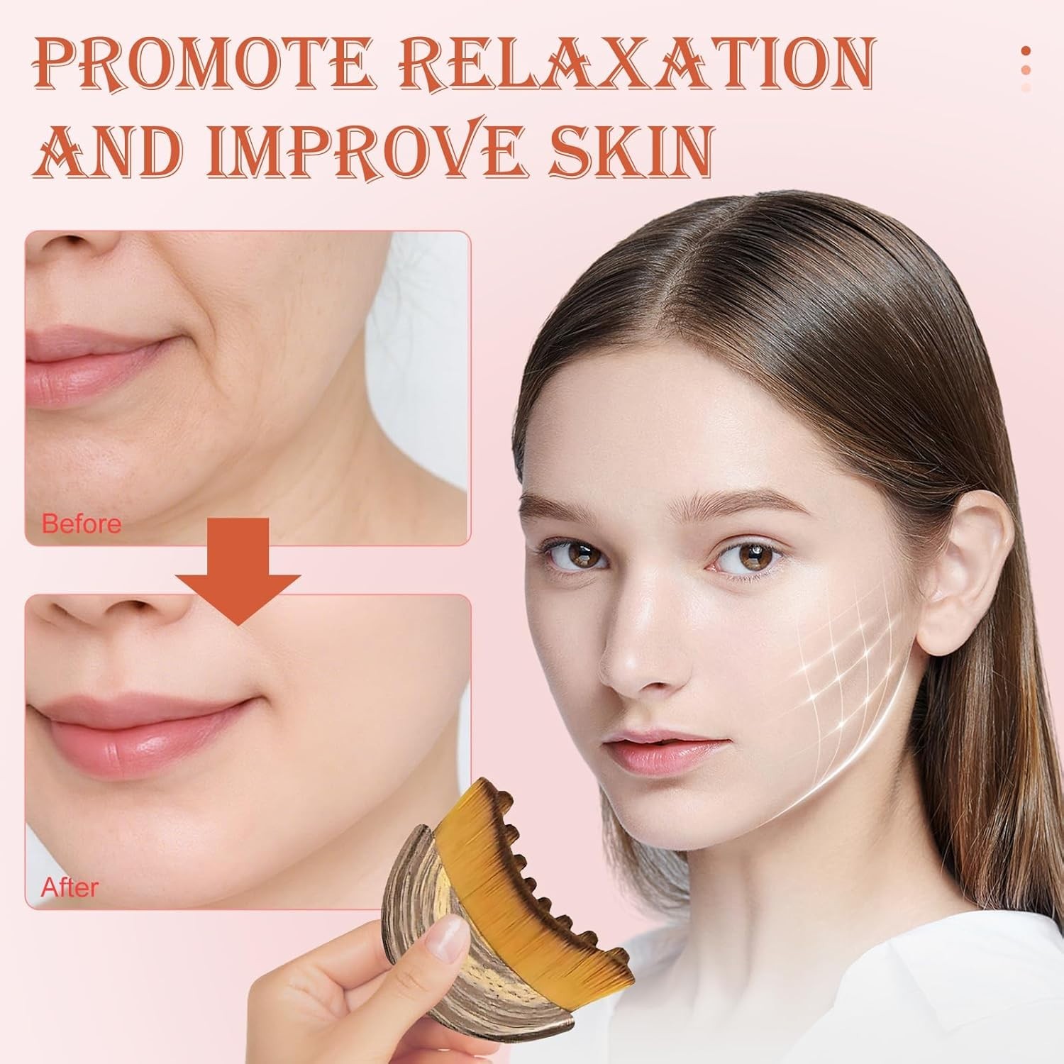 Ultra-Soft 2PCS Lymphatic Drainage Face Brush – Sculpt & Depuff Effectively