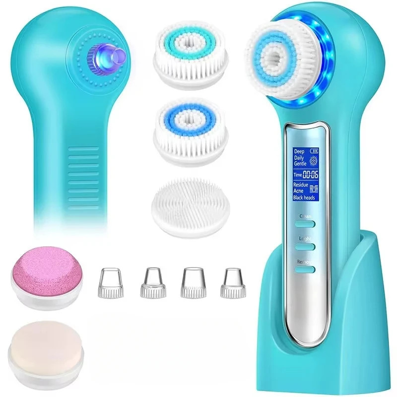 5 in 1 Electric Facial Cleansing Brush Pore Vacuum Blackhead Remover Device
