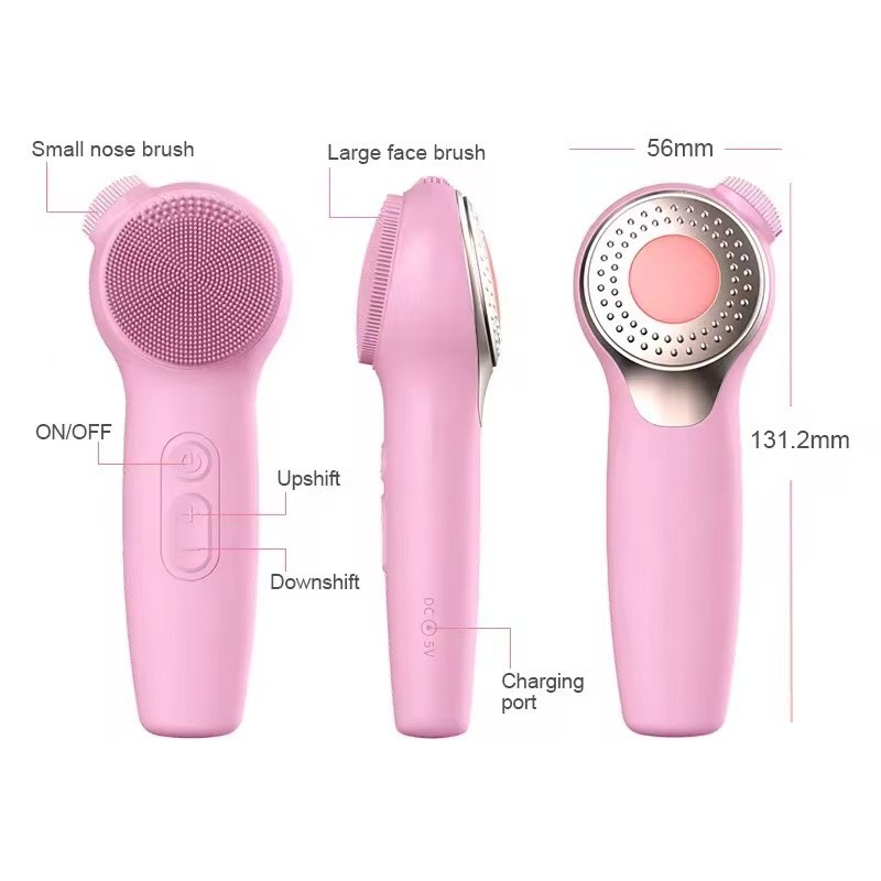 portable heating facial cleansing brush