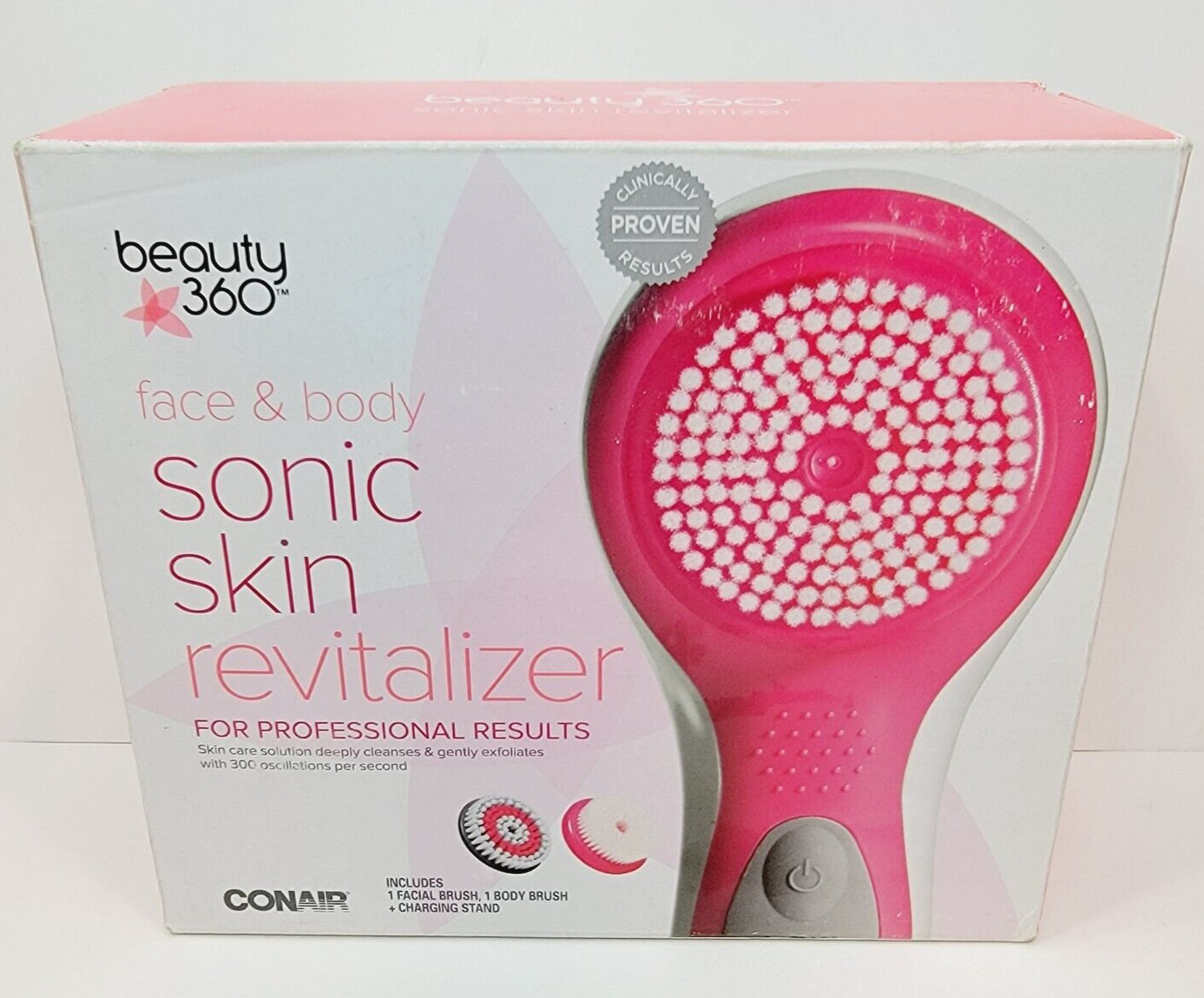 Conair Beauty 360 Face & Body Sonic Skin Revitalizer – Rechargeable, Waterproof