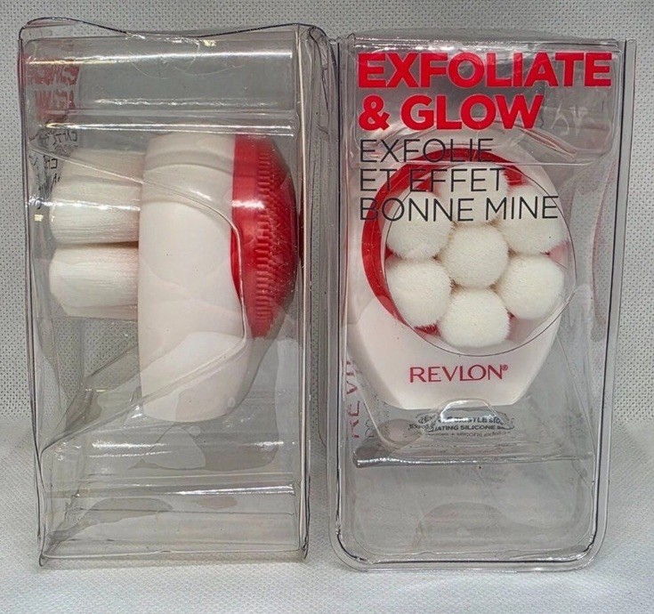 Revlon Exfoliate & Glow Double Sided Cleansing Brush Lot of 2