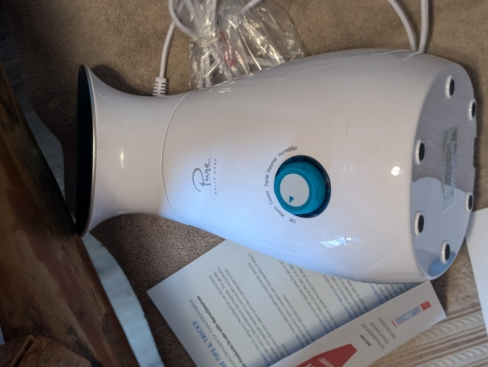 NIB new NanoSteamer 3-in-1 Facial Steamer Towel Warm Humidifier dermatologist +