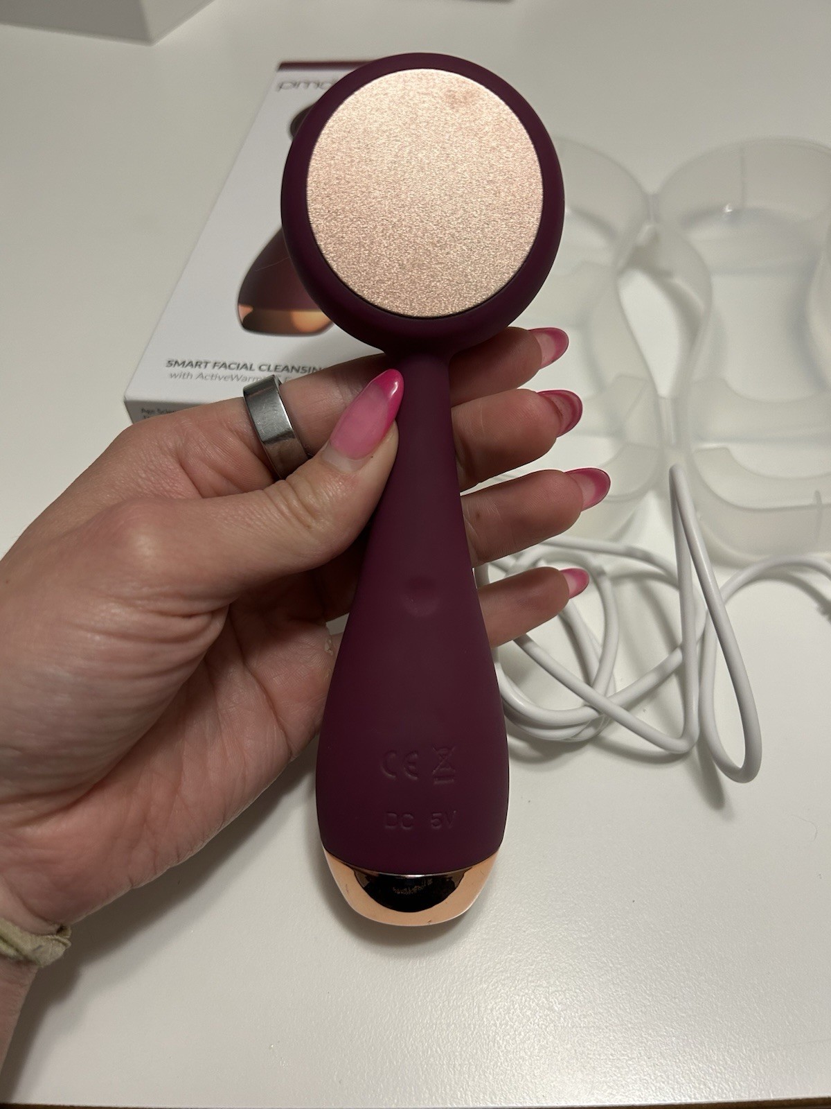 PMD Pro Clean Facial Cleansing Device with ActiveWarmth Berry New in box