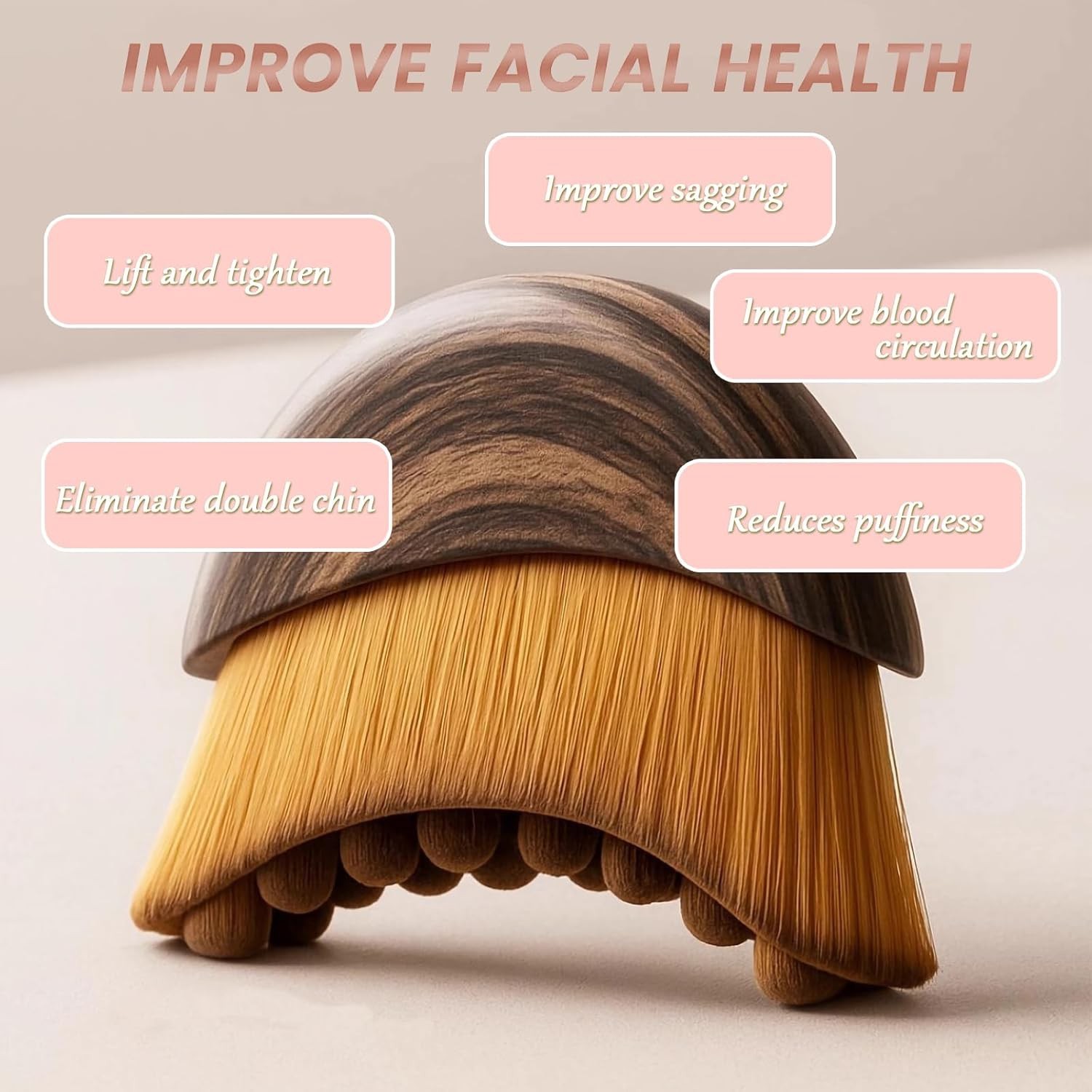 Lymphatic Face Brush for Gua Sha Facial Contouring & Jawline Sculpting