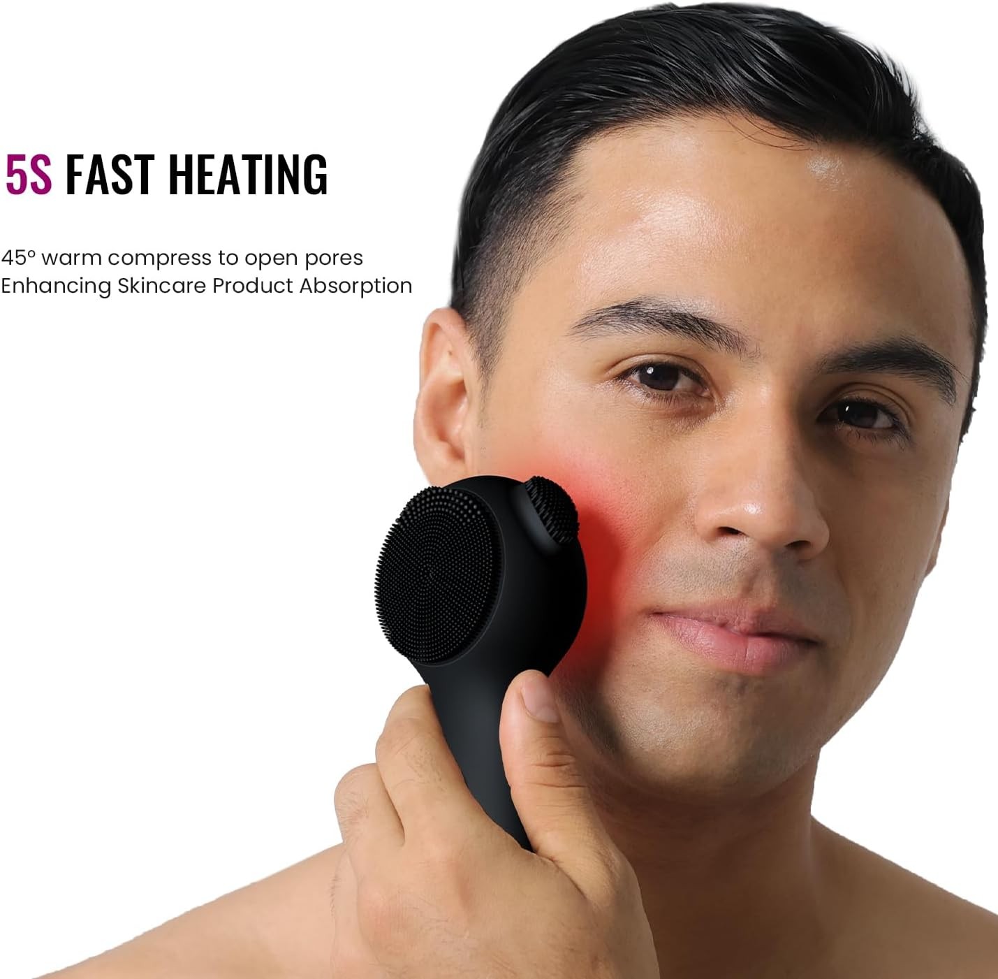 Electric Silicone Face Scrubber Brush Rechargeable Waterproof