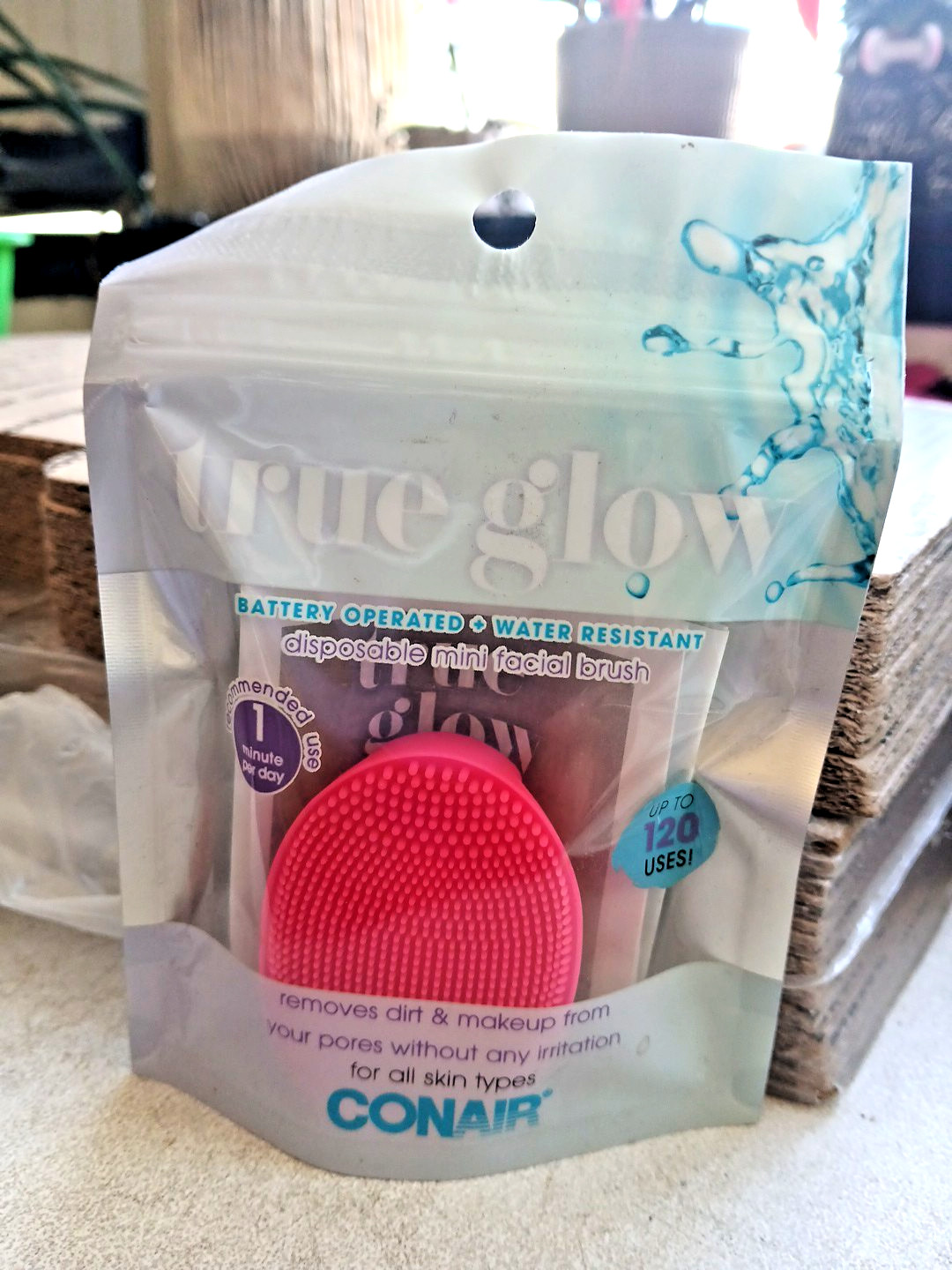 Conair True Glow Disposable Mini Facial Brush Removes Dirt & Makeup