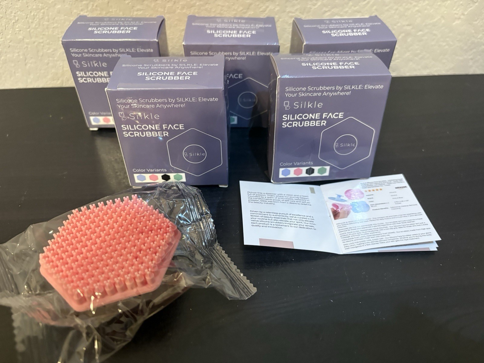 Silicone Face Scrubber New In Box Silkle Brand Pink Gentle Exfoliation 2.55”