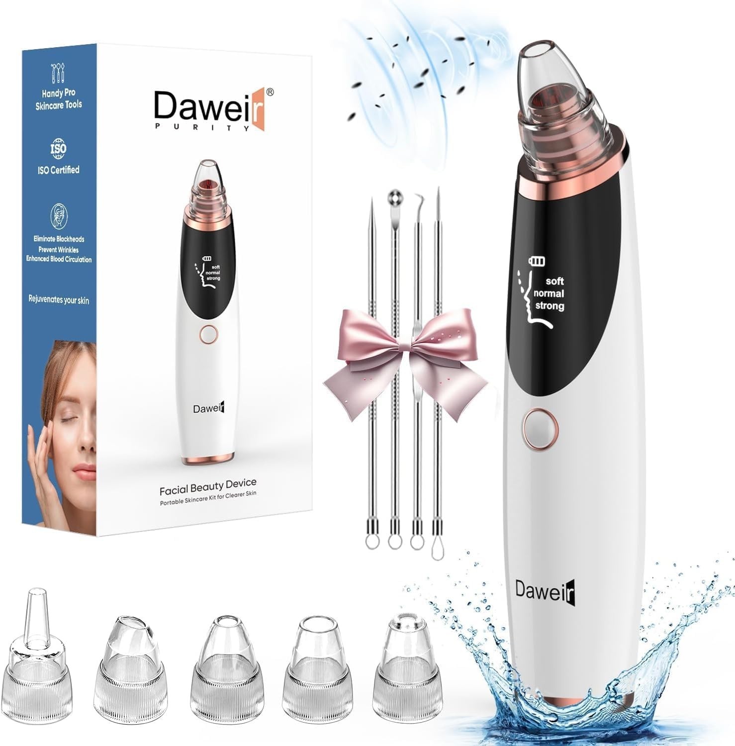 Blackhead Remover, Vacuum Suction Facial Pore Cleanser, Acne & Comedones cleaner