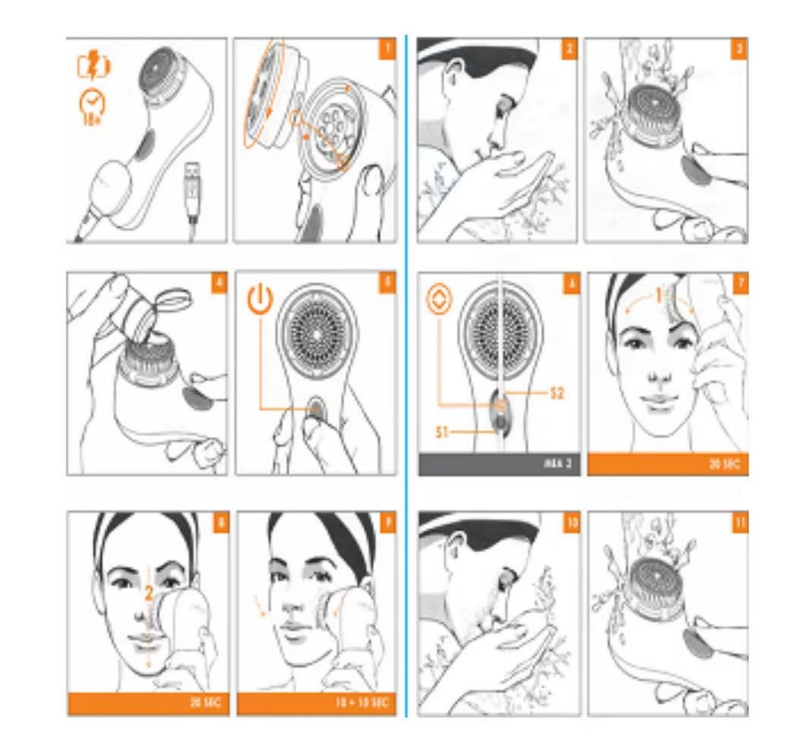 Sensitive Facial Cleansing Brush Head Replacement Compatible with Clarisonic …