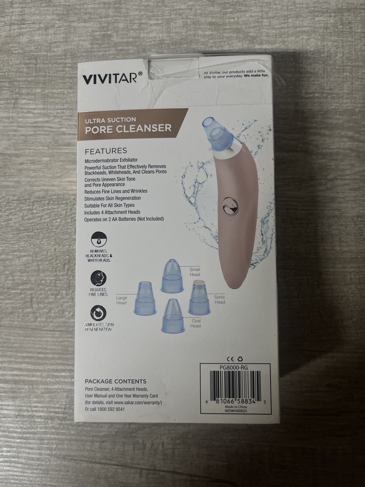 Vivitar Ultra Suction Pore Cleanser Simply Beautiful Metallic Series Rose NIP