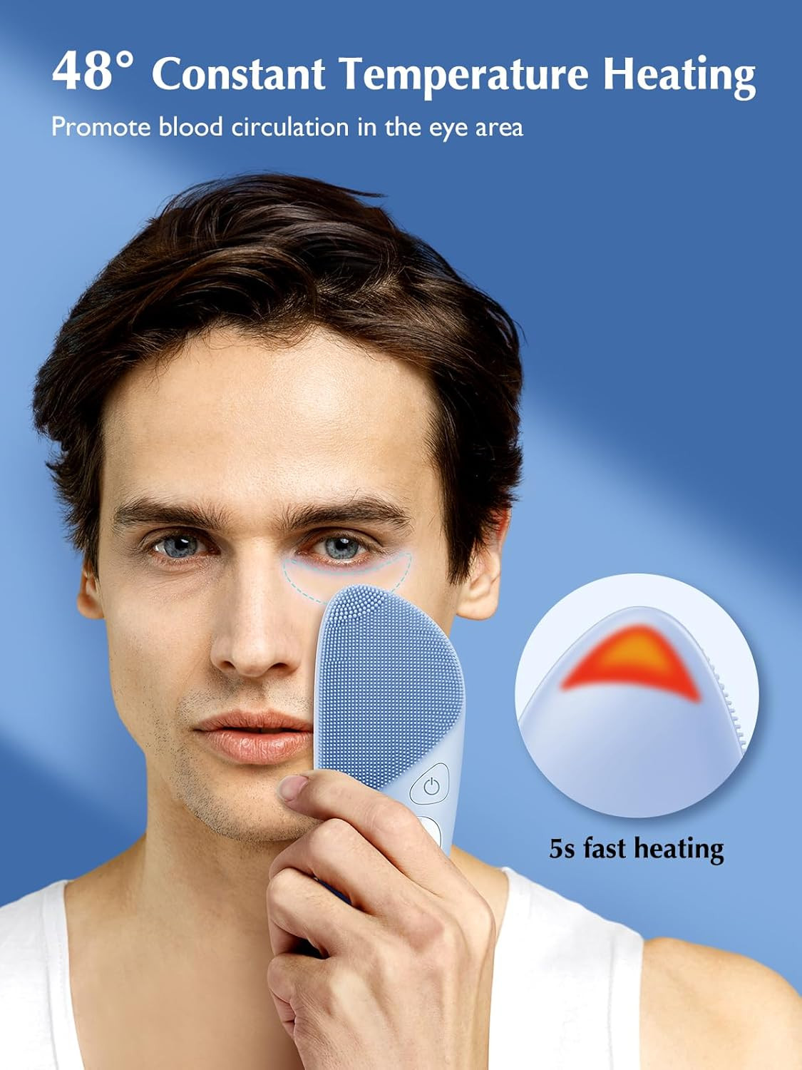 JMY05 Facial Cleansing Brush Silicone Face Scrubber: IPX7 Waterproof Rechargeabl