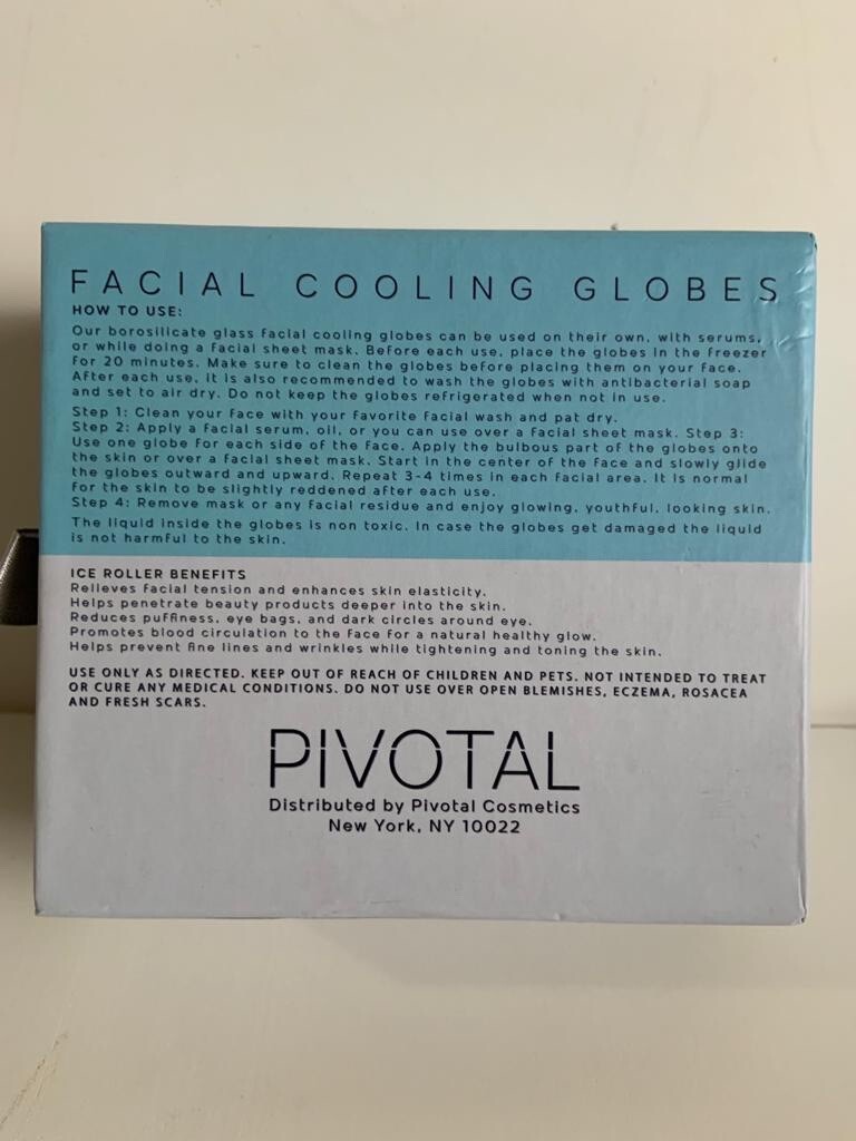 PIVOTAL ‘Facial Glass Cooling Globes’…for Puffy Facial Areas…NEW IN BOX