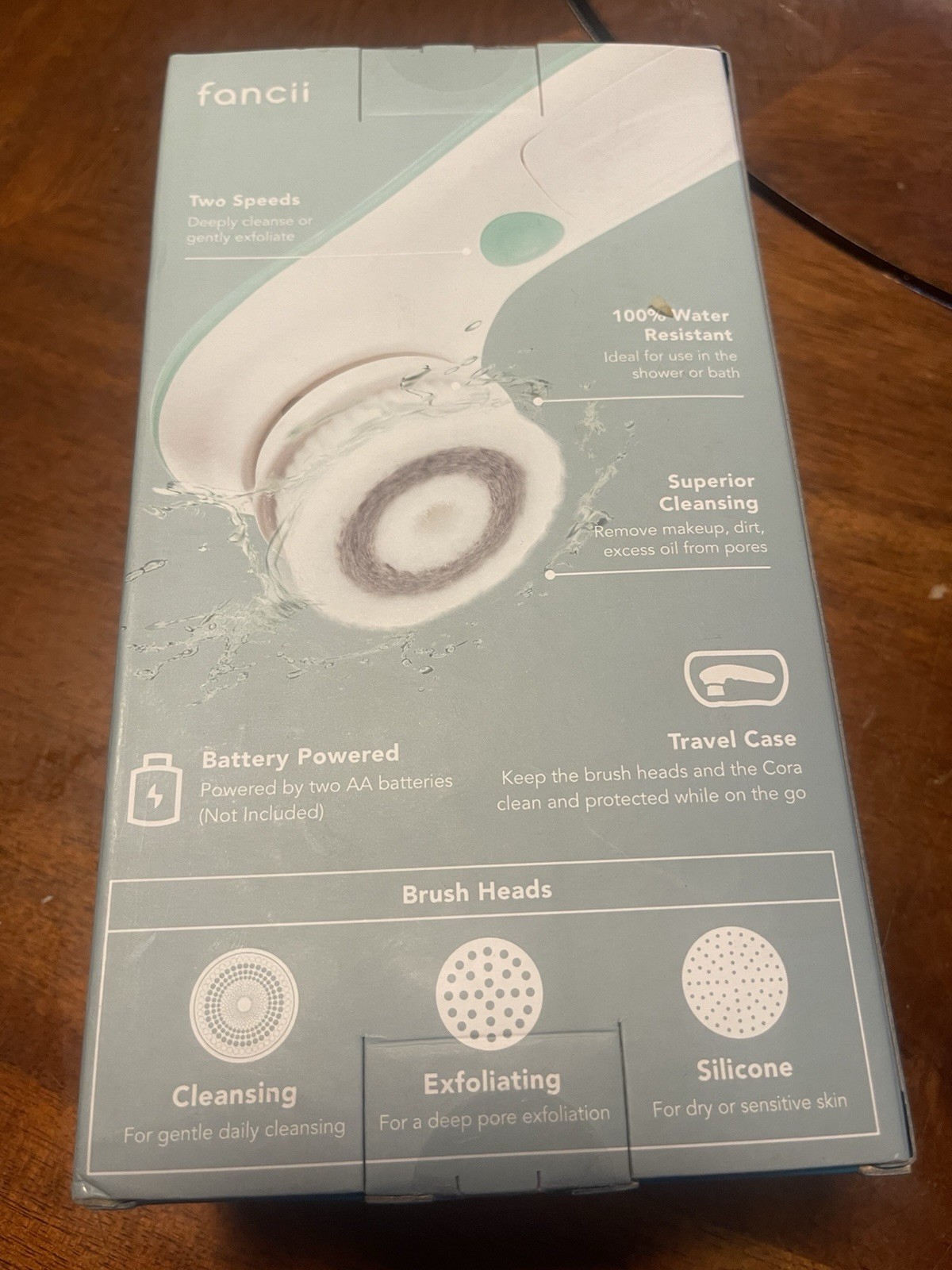 Cora 3 Fancii 3 In 1 Facial Brush W/ Travel Case. NIB