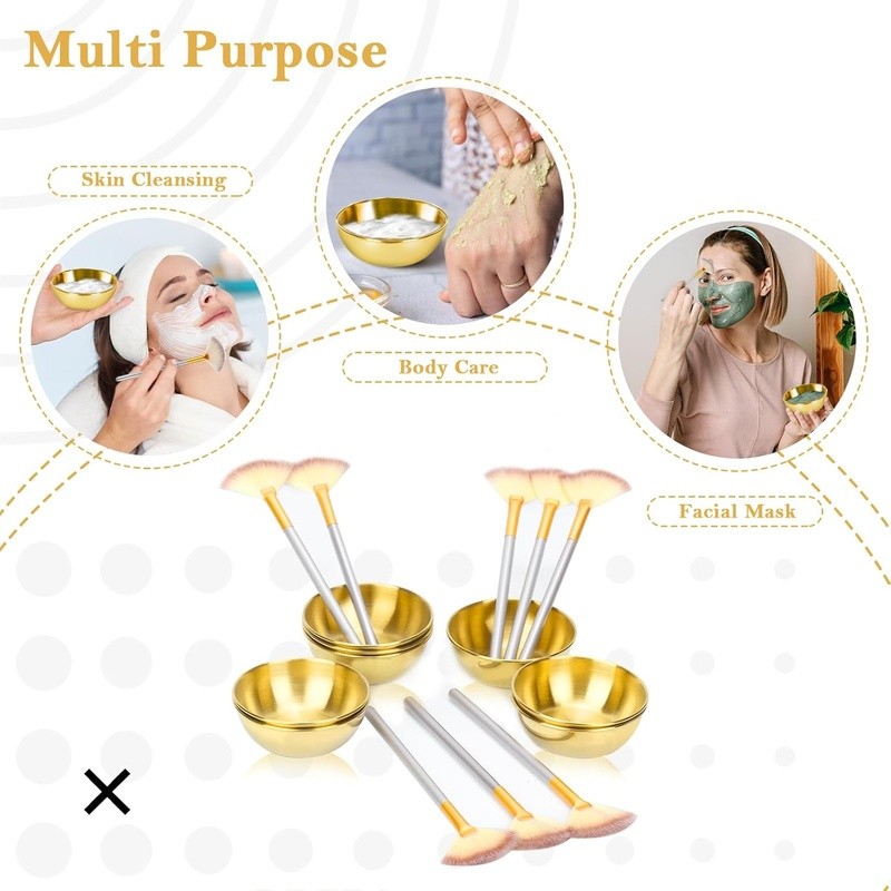 Beauty Tool Set 8 Piece Facial Bowl Brush Mixing Skincare Tools Spa Supplies New