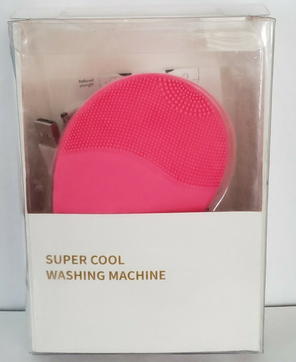 Super Cool Facial Brush Cleaner Massager Washing Machine – Pink