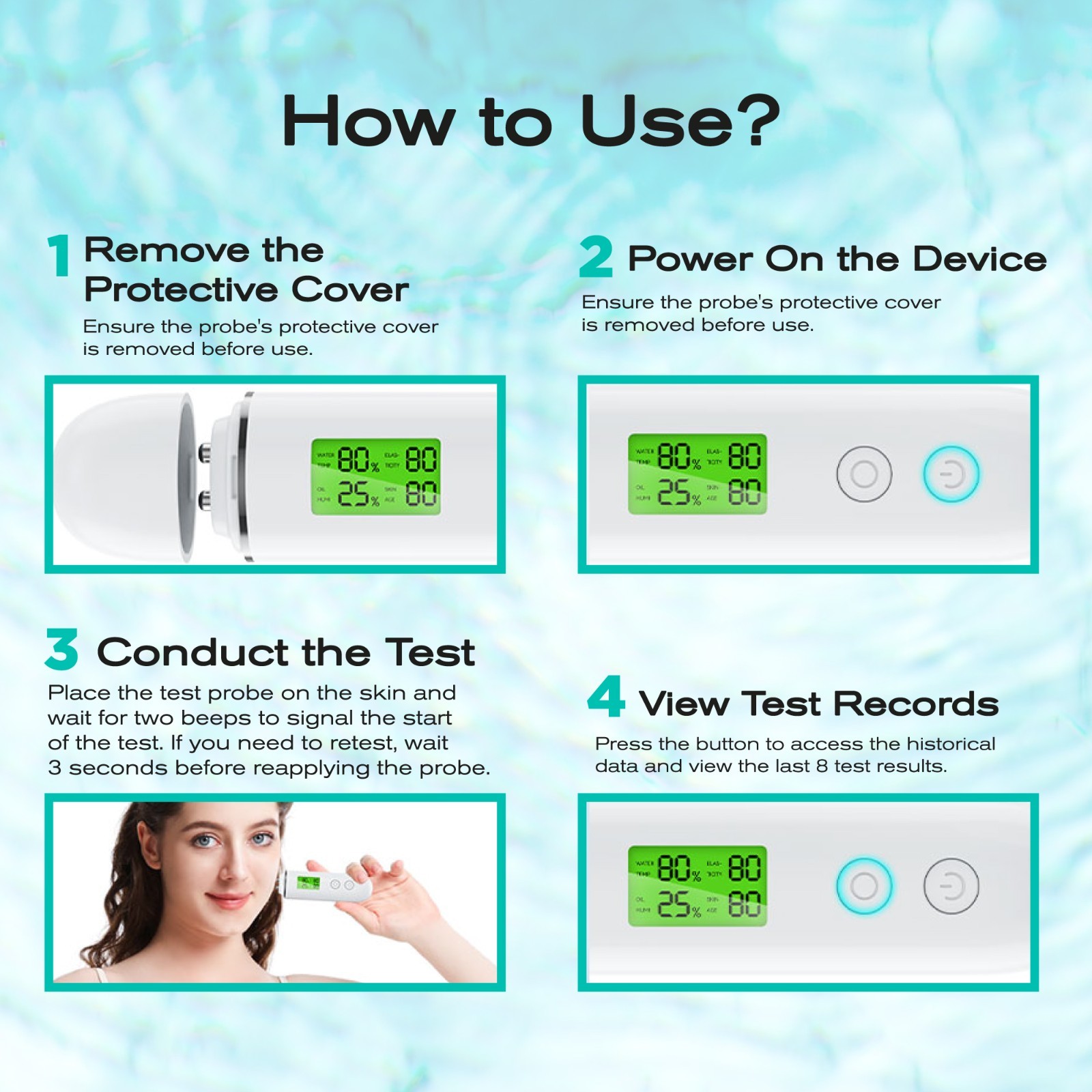 Skin Hydration Tester Monitor – Professional Portable Digital Corneometer