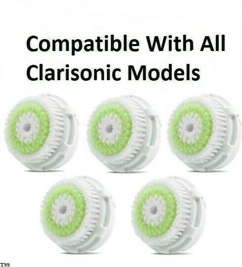 5-PK ACNE Facial Brush Head Replacements Mia 123 Aria Smart Fits All Clarisonic