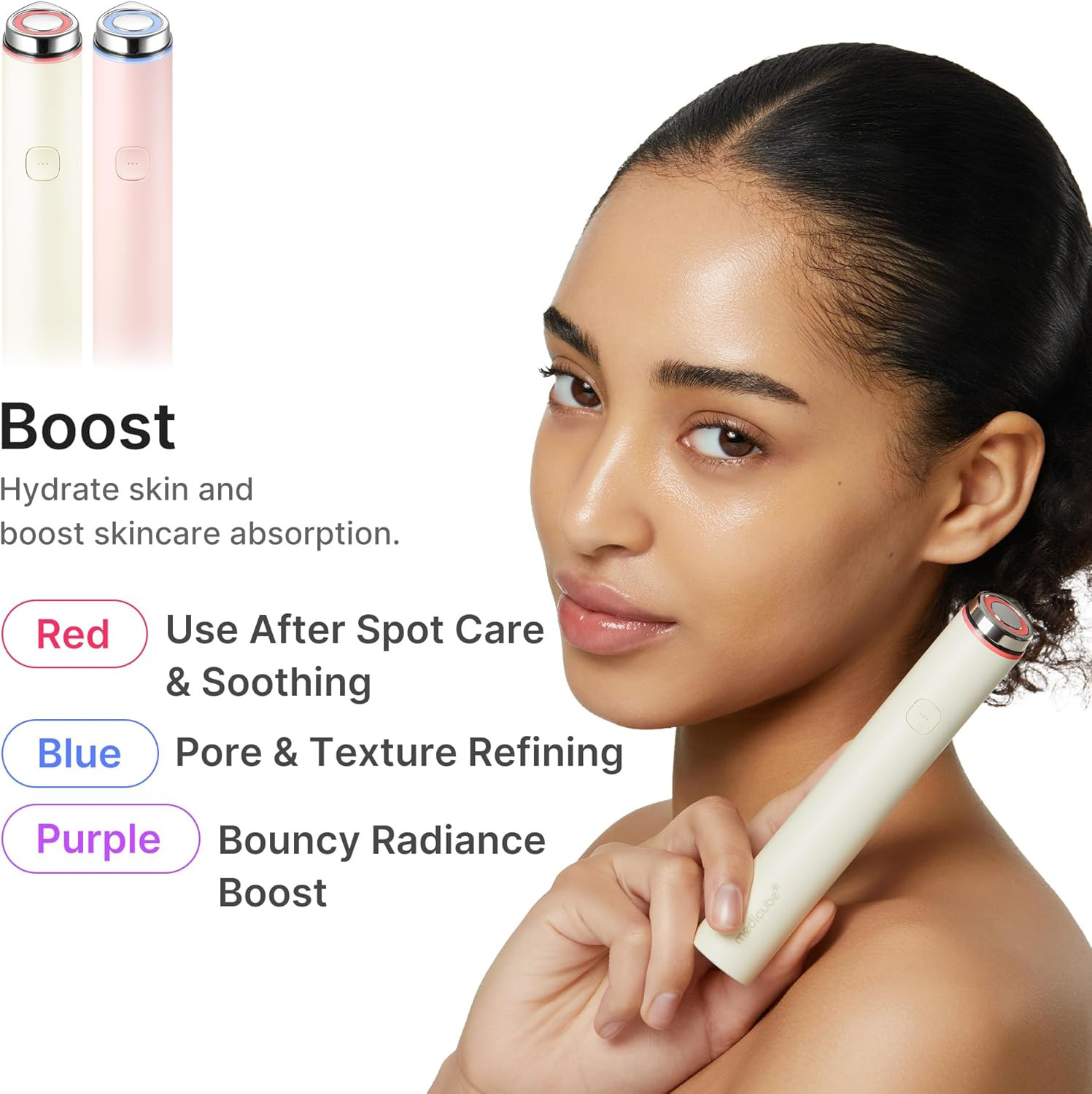 medicube Mini Booster Pro Plus Full Facial Device Set | 3-in-1 Korean Facial Dev