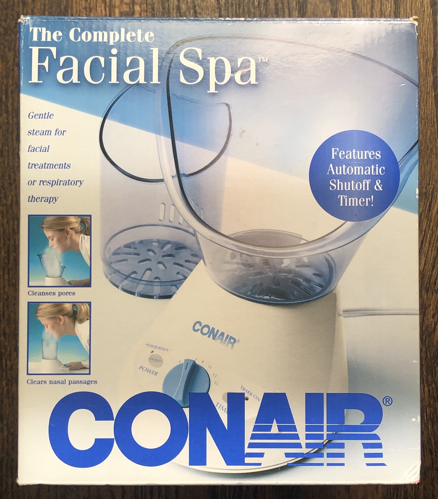 Conair Complete Facial Spa Blue White Steam Sinus Model 3702