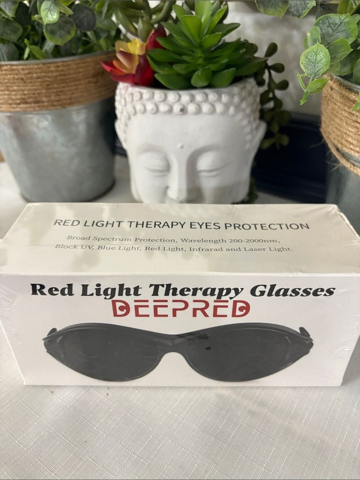 Red Light Therapy Glasses by DEEPRED – Black NIB