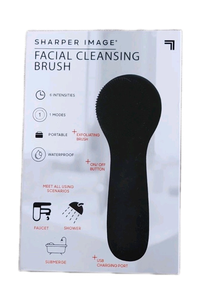 NIB! V-Sonic Silicone Facial Cleansing Brush USB 6 Intensities 13,000 Pulses