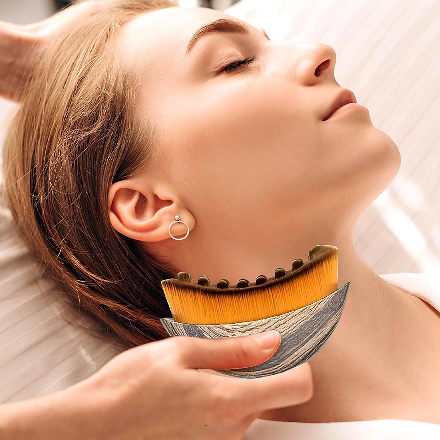 Lymphatic Contour Face Brush Improves Skin Glow for Sculpting Anti-Puffiness, De