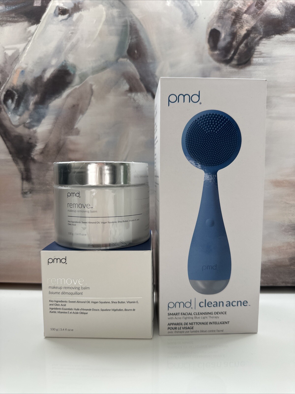 PMD Clean Acne Facial Device With Blue Light Therapy +Make up Removing Balm