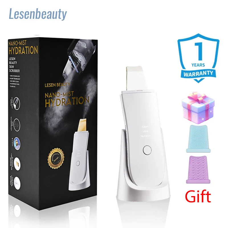 Ultrasonic Facial Spatula – 24kHz Pore Cleanser for Home Skincare