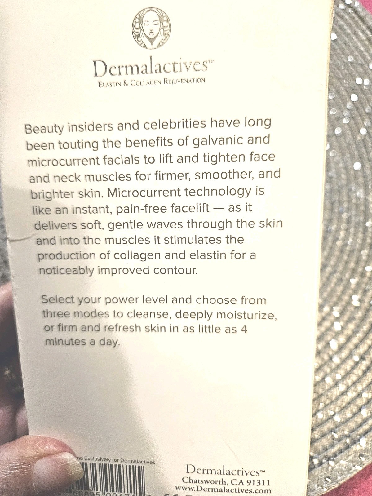 Dermalactives Microcurrent Facial Toning Device FULL SZ NIB Org. $179