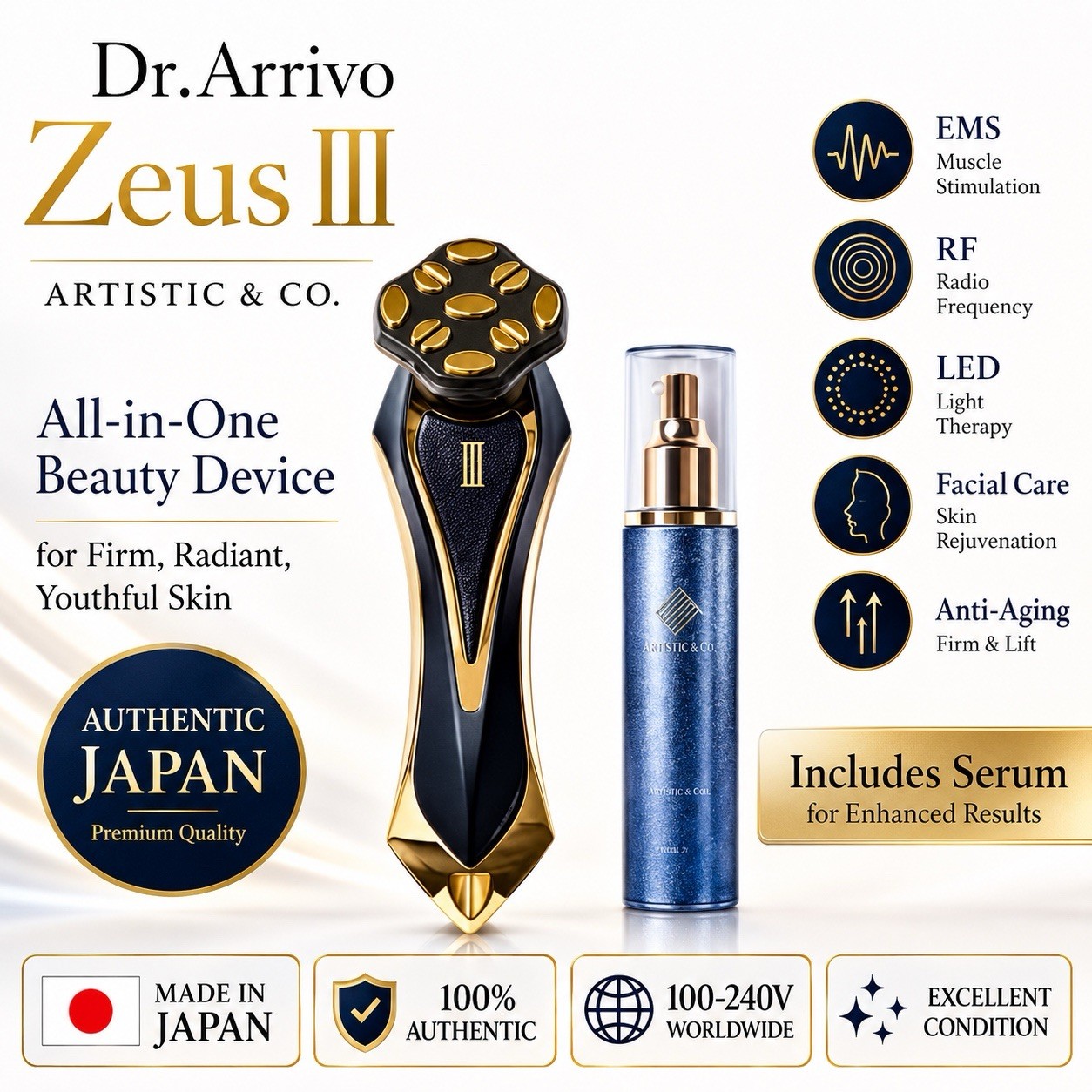 Dr.Arrivo Zeus III ARTISTIC&CO. All-in-one Beauty Equipment Device AUTH new