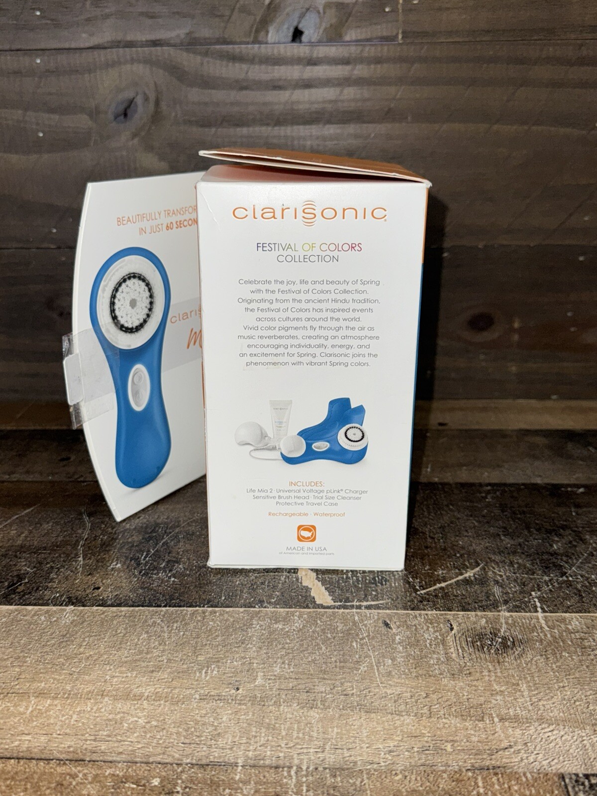 Clarisonic Mia 2 Facial Sonic Cleanser 2 Speed Heads Charger Case