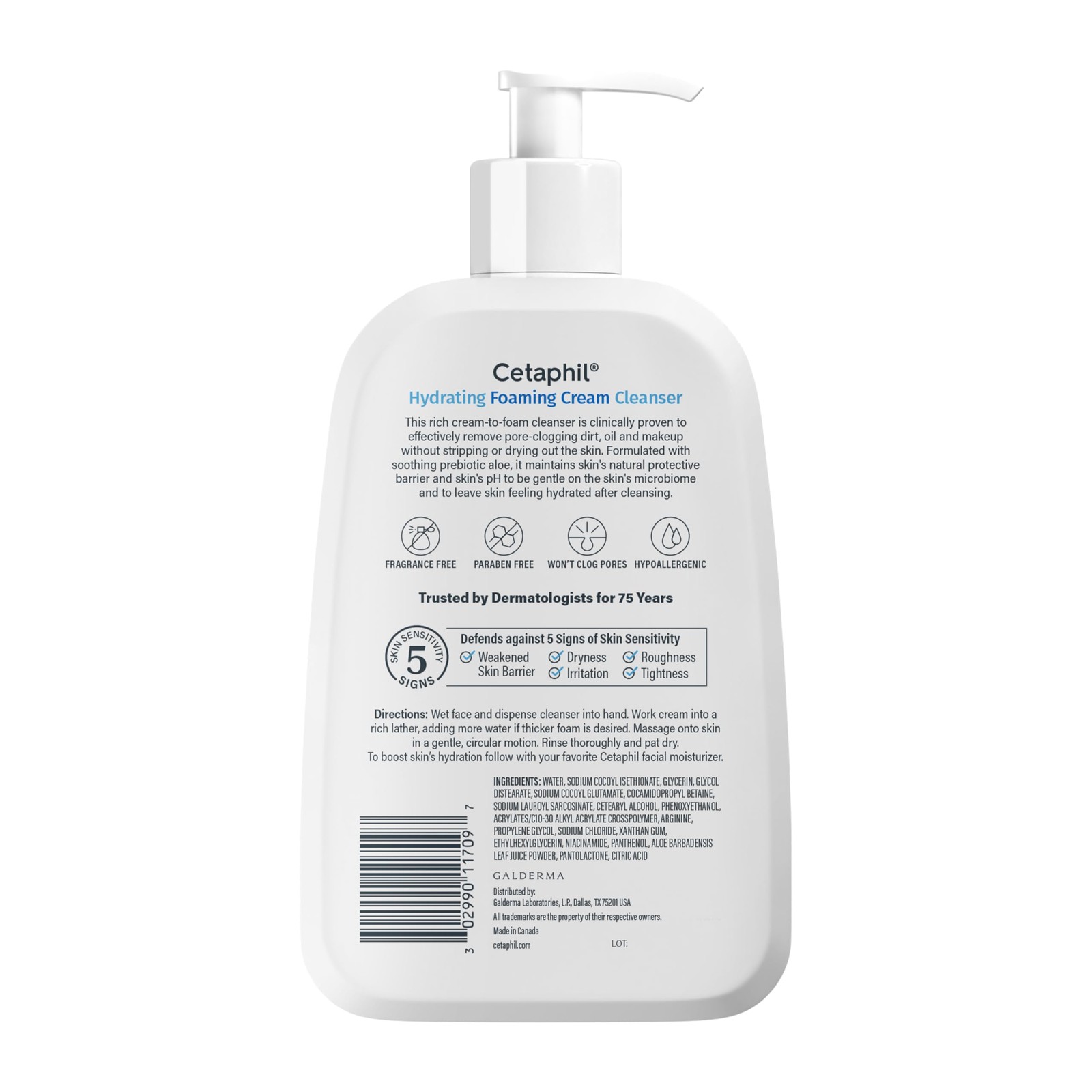 Cetaphil Cream to Foam Face Wash, Hydrating 16 Fl Oz (Pack of 1), white