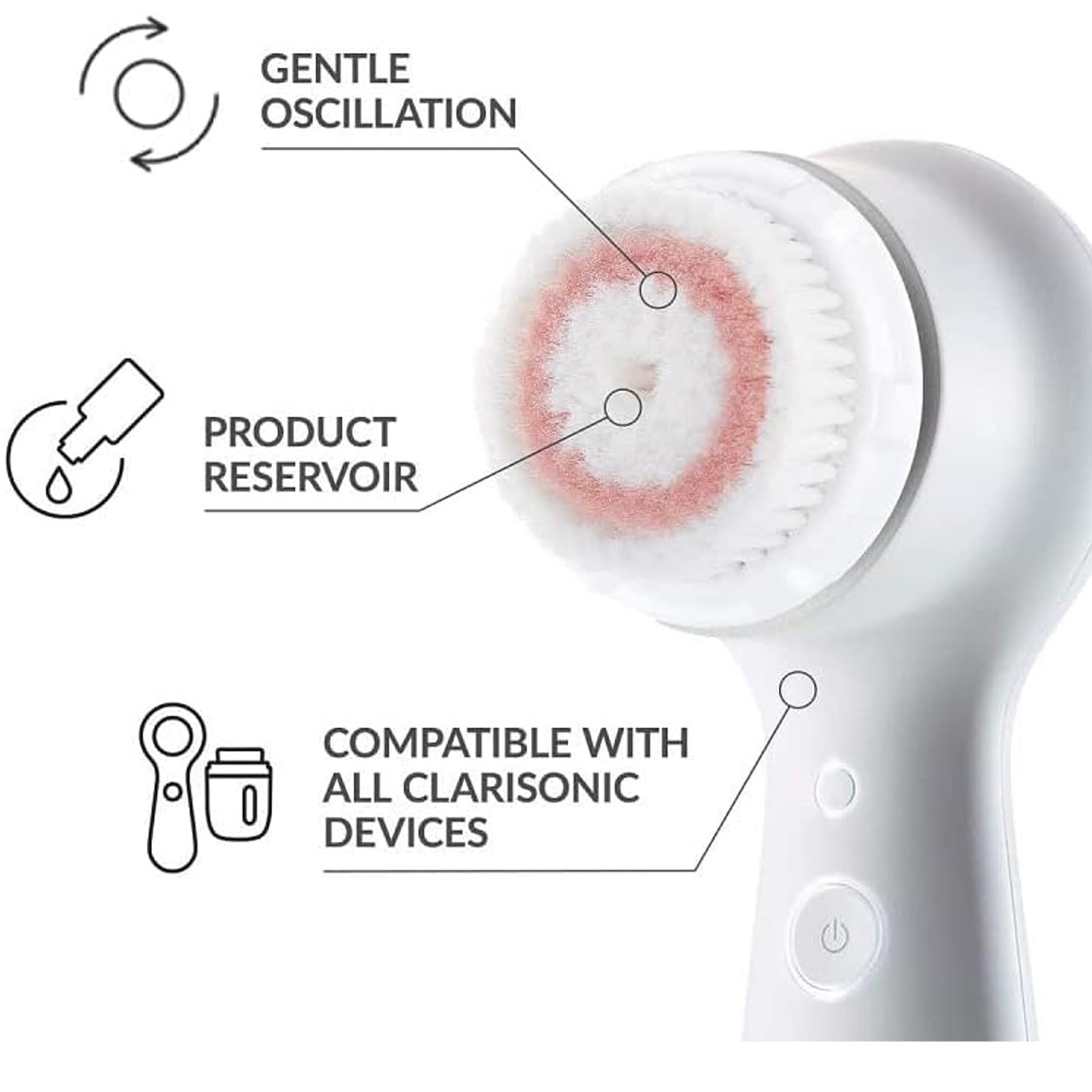 Brush Head Replacements Compatible with Clarisonic Mia 1, Mia 2, Mia Fit, Alp…