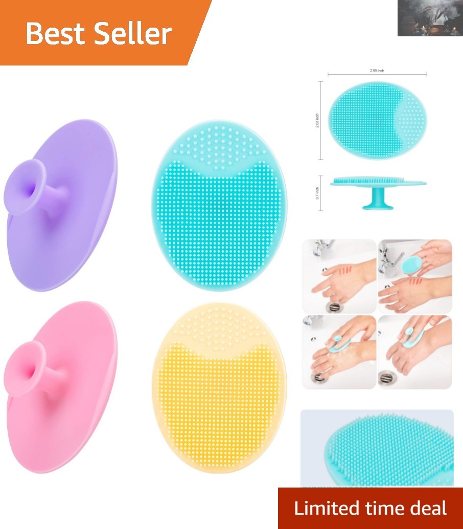 Travel-Friendly Silicone Exfoliating Brushes for Effortless Clean & Glowing Skin