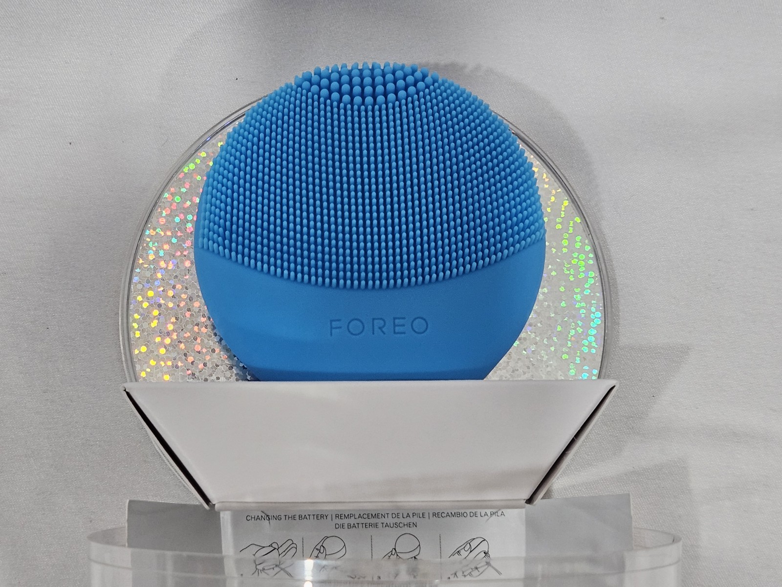 Foreo Luna Fofo – Smart Facial Cleansing Brush – Blue –Silicone Skin Care Device