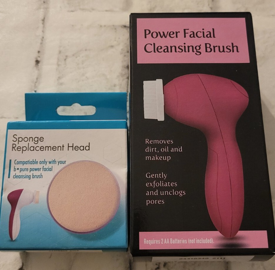 B·pure Power Facial Cleansing Brush Gently Exfoliates Unclogs Pores, Replacement