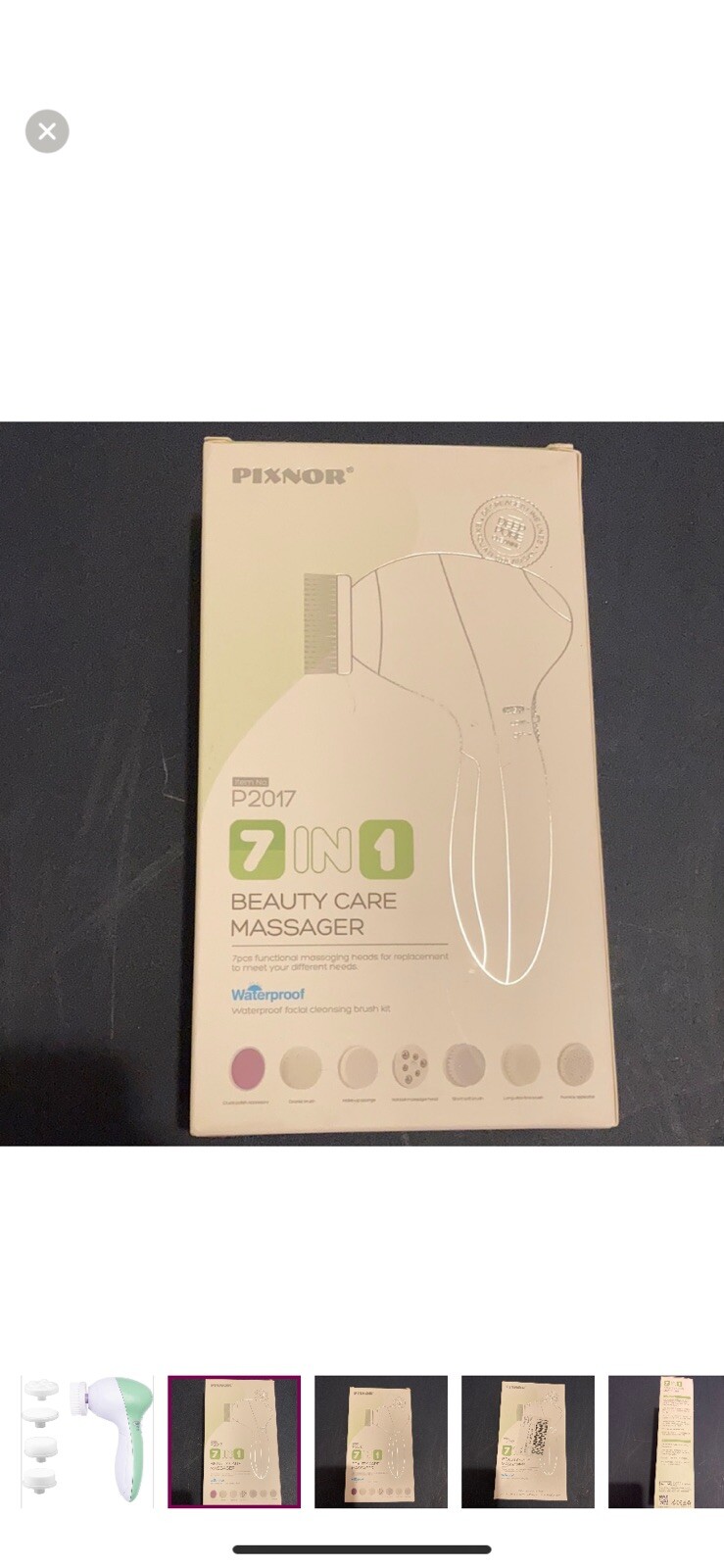 Pixnor Green Electric Facial Cleansing Brush Deep Cleansing Gentle Exfoliating
