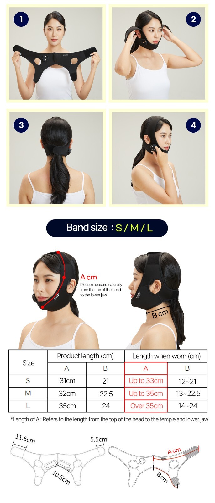 DIMARE OHMYTUG Double Chin EMS Low Frequency Massage Band