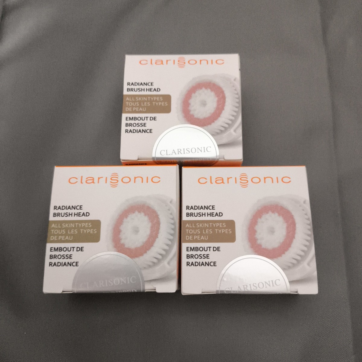 3 Boxes Clarisonic Radiance Brush Head ALL SKIN TYPES Sealed