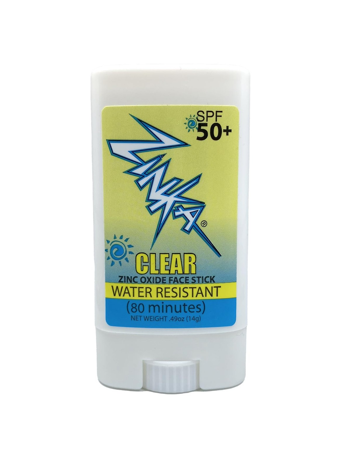 Zinka Clear Zinc Oxide Sunscreen Stick SPF 50, 0.49 Ounce (Pack of 1)